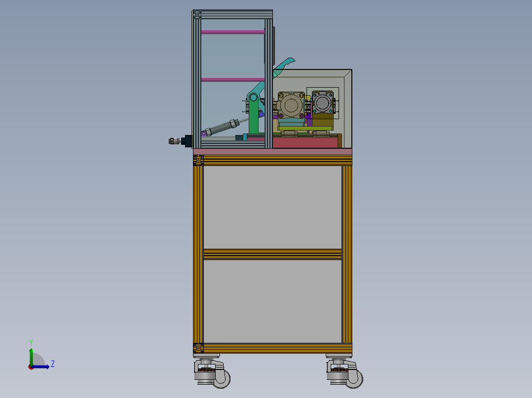 油泵精滤器滤网油管压力阀压装机左视图