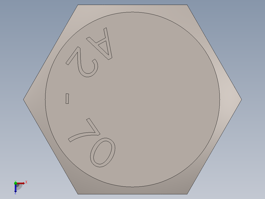 六角螺栓m8x40 11俯视图
