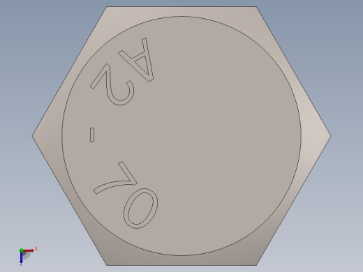 六角螺栓m8x40 11俯视缩略图