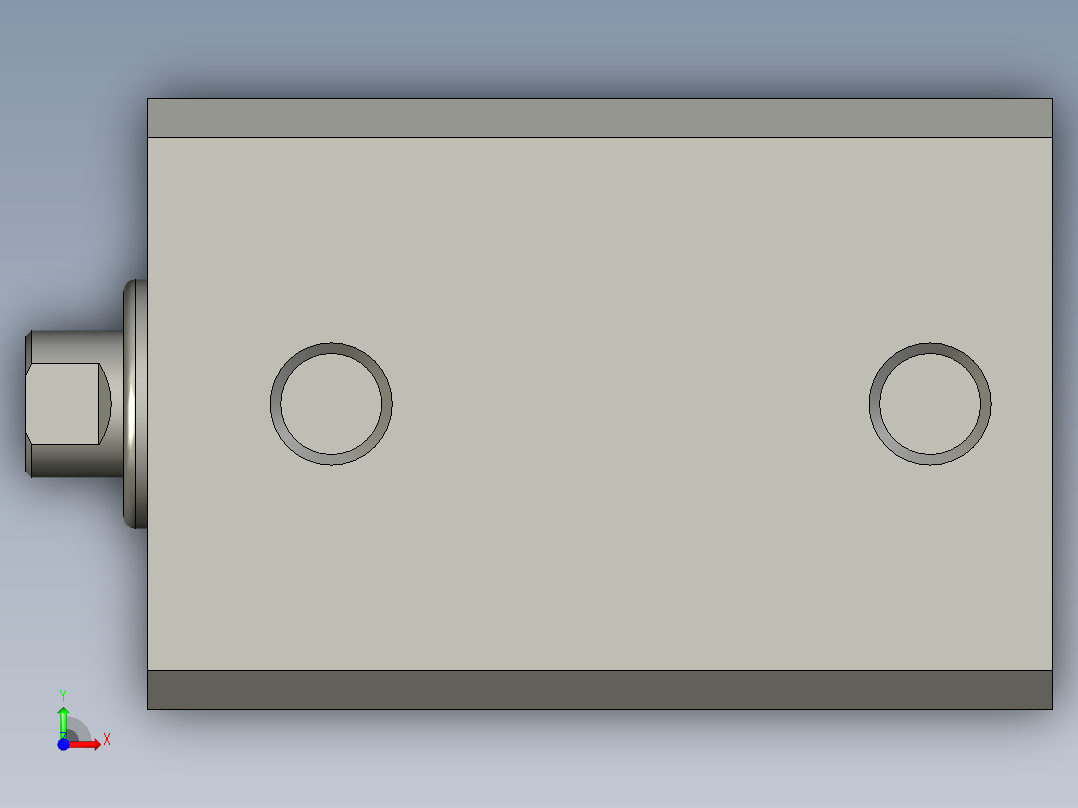 超薄气缸SDAS12x10前视图