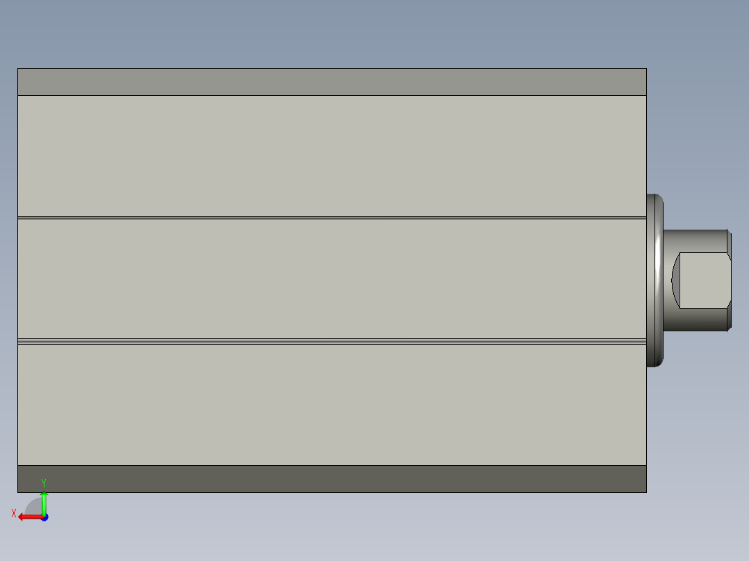 超薄气缸SDAS12x10后视图