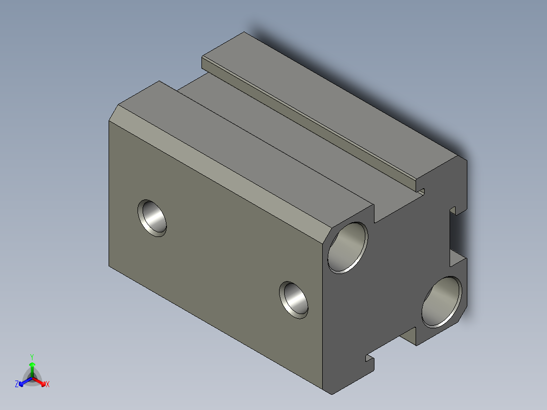 超薄气缸SDAS12x10正等轴测图