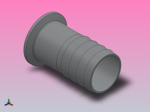 IK26 卡式软管接头[IK26-1.25S]宝塔卡盘正等轴测缩略图