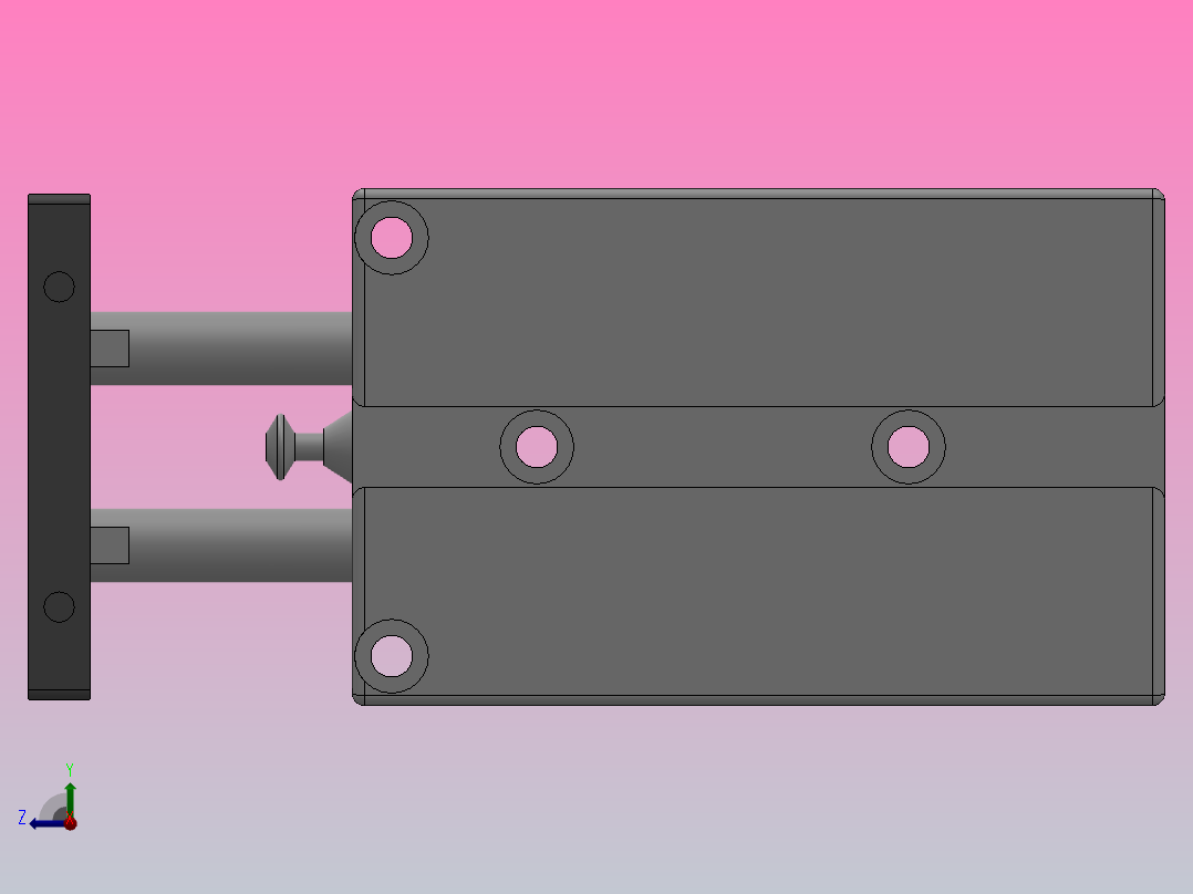 TN系列双轴气缸[TN-10X20-S]右视图