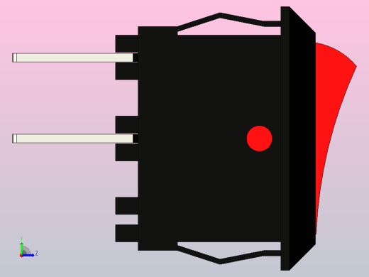 小开关模型设计左视缩略图