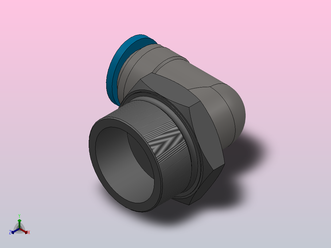 IPLN-G 新螺纹弯头-G螺纹_IPLN08-G04正等轴测图