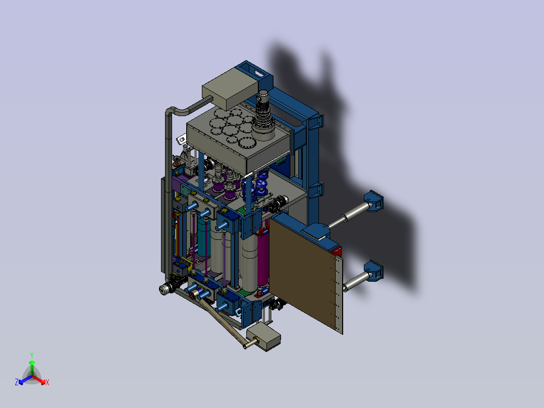 钢板矫直机主视图