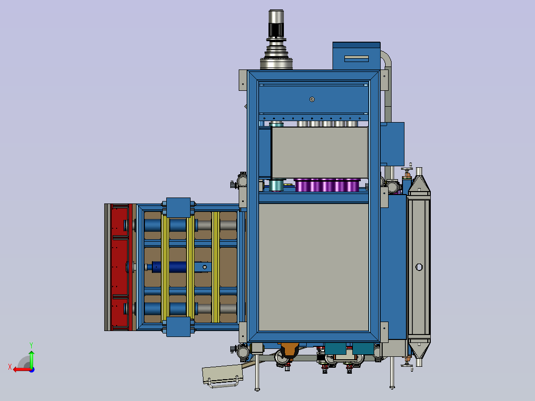 钢板矫直机后视图