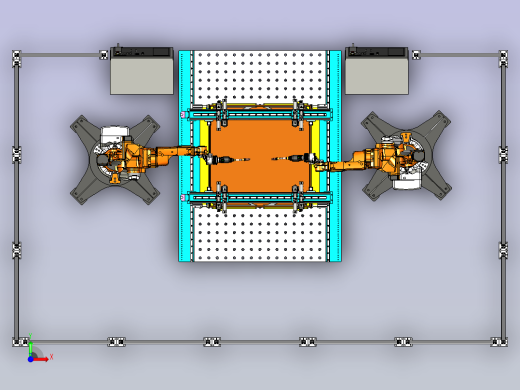 柜体焊接夹紧工装前视缩略图