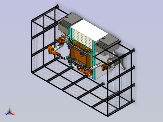 柜体焊接夹紧工装正等轴测缩略图