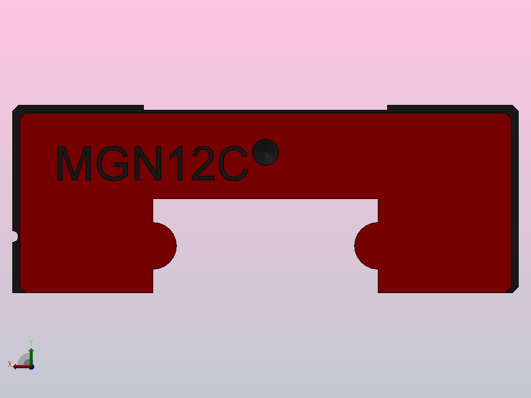 滑块MGN12C（HIWIN）后视图