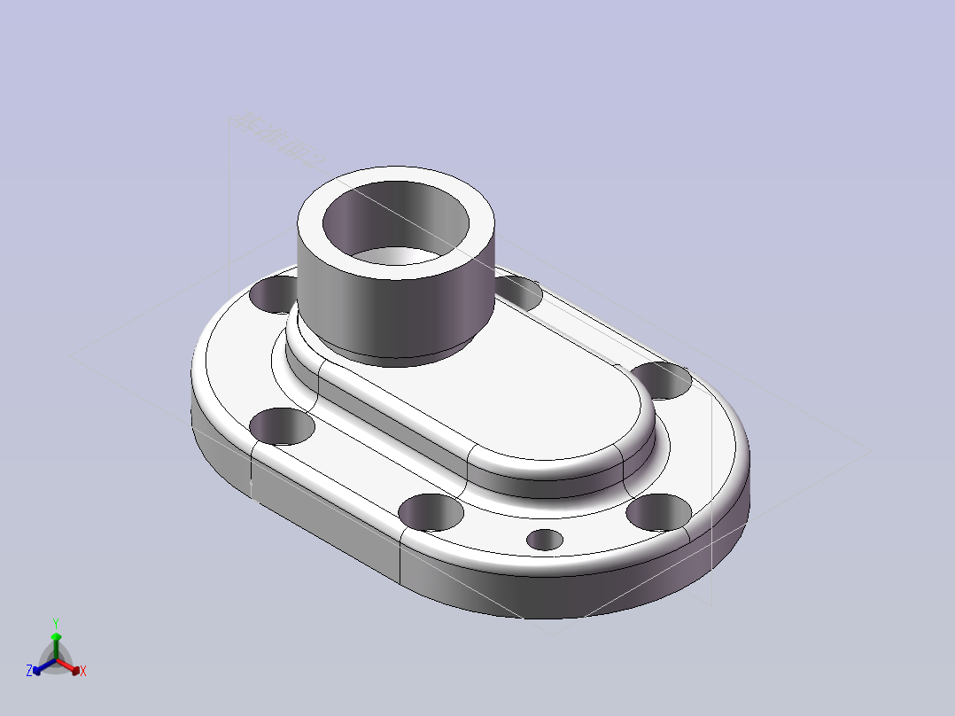 右端盖零件机加工艺与铣右端面夹具设计正等轴测图
