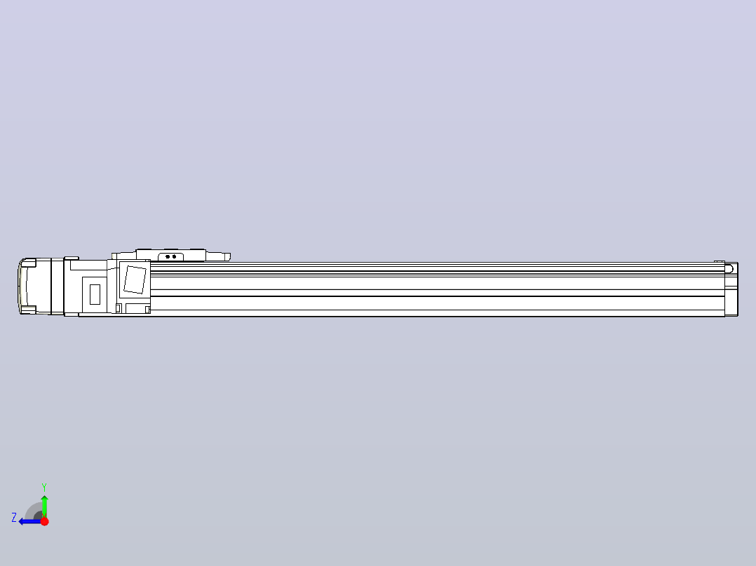 滚珠丝杠直线轴内置导轨TPA-GCR-40-1210C-L350-ML-M10-N3右视图