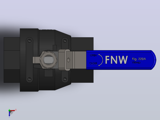 FNW-FNW221AL二片式内螺纹球阀俯视缩略图