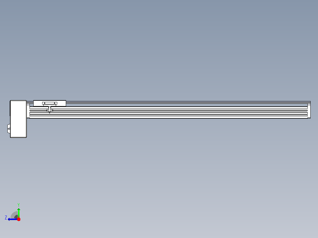 皮带直线轴半封闭可选导轨TPA-HNB-120D-110-L900-RP-Y-P40-N3右视图