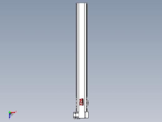 皮带直线轴半封闭可选导轨TPA-HNB-120D-110-L900-RP-Y-P40-N3俯视缩略图