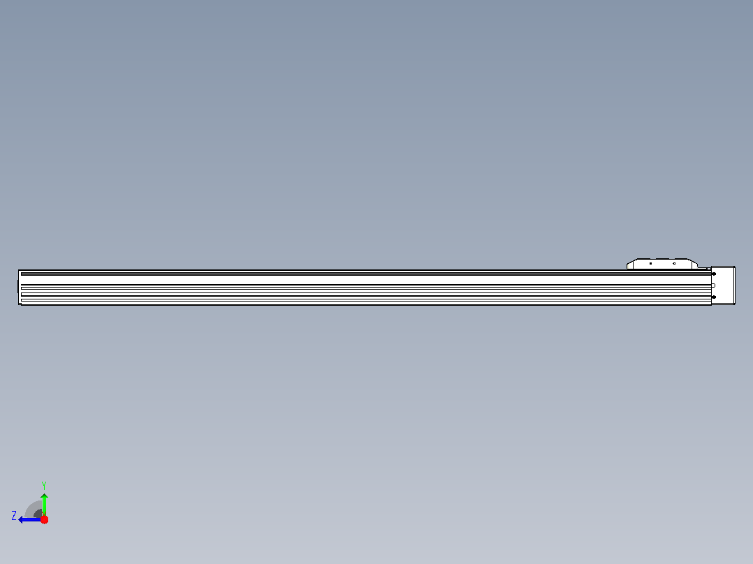 滚珠丝杠直线轴带导轨全封闭TPA-HCR-85D-1610C-L1000-MR-C-P20-N3右视图