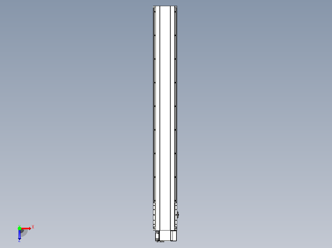 皮带直线轴半封闭可选导轨TPA-HNB-202D-140-L1550-RP-C-P75-N3俯视图
