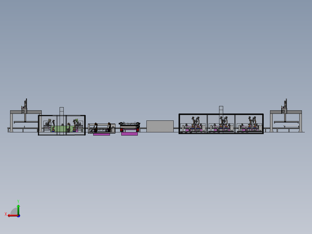 刀轴焊接生产线sw19可编辑后视图