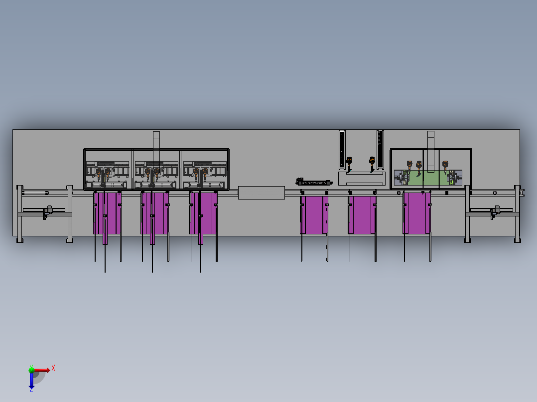 刀轴焊接生产线sw19可编辑俯视图