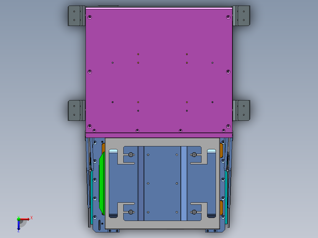 弹出式电池自动充电机构sw18俯视图