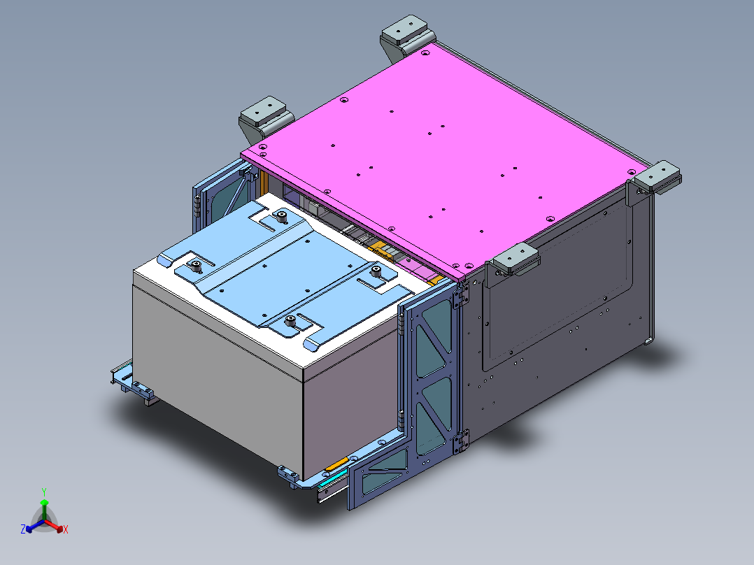 弹出式电池自动充电机构sw18正等轴测图