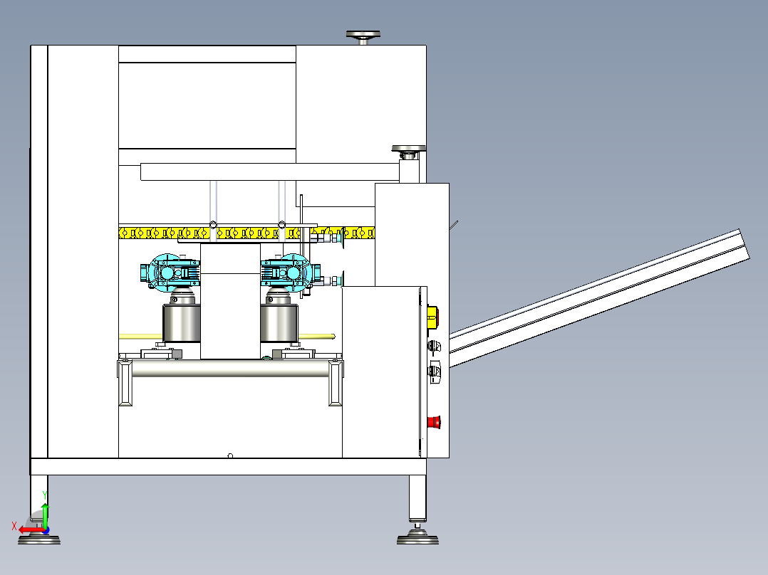 纸箱成型机 3D图纸 3D模型 设计素材参考资料step格式文件后视图
