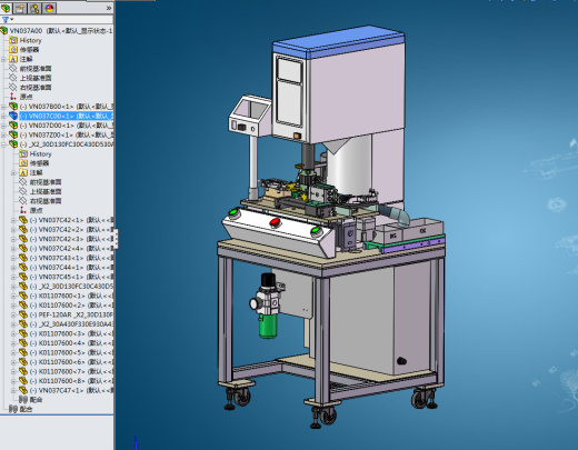 自动电子伺服压力机3D数模图纸 Solidworks设计 附STP缩略图
