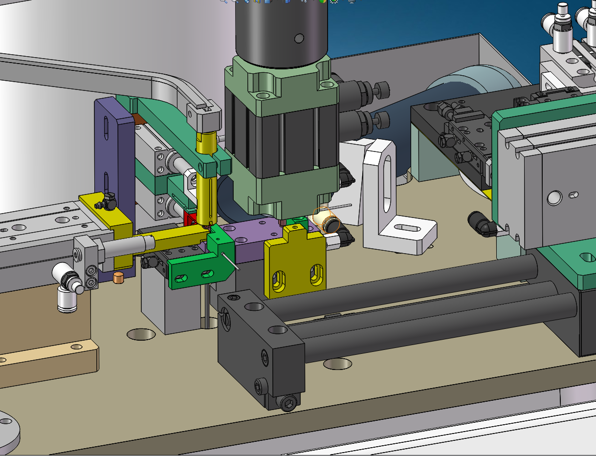 自动电子伺服压力机3D数模图纸 Solidworks设计 附STP