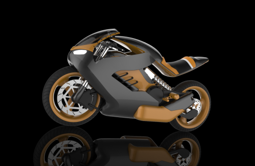Futuristic酷炫摩托车造型缩略图