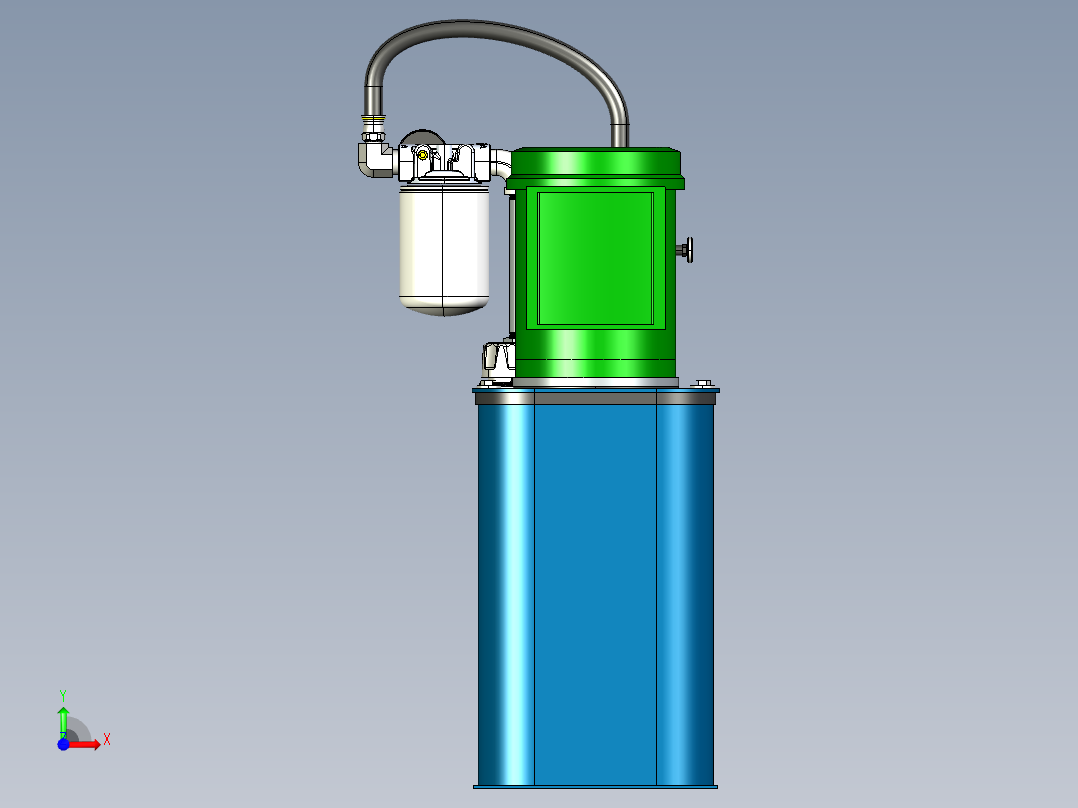 油泵 3D模型前视图