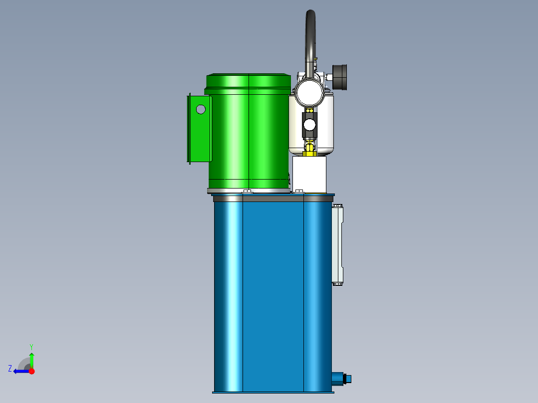 油泵 3D模型右视图
