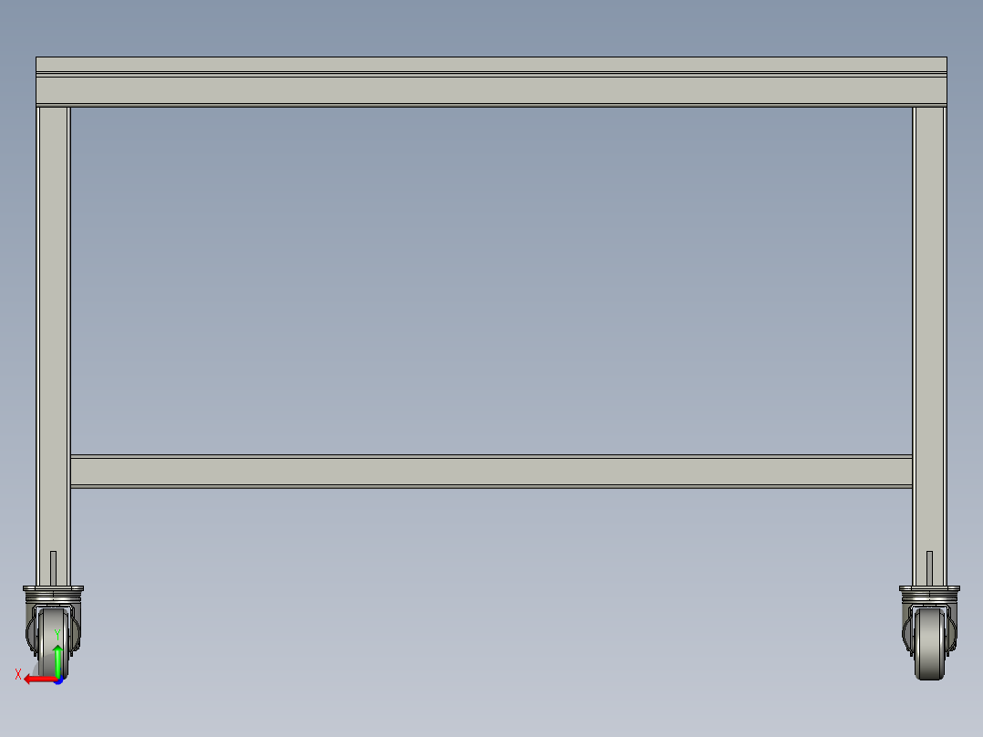1600毫米x 1200毫米x 900毫米（带脚轮）后视图