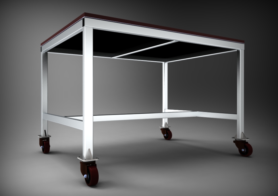 1600毫米x 1200毫米x 900毫米（带脚轮）