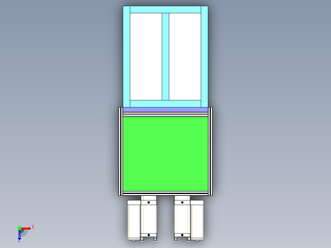 Foring machine设备成型机俯视图