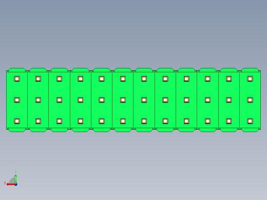 彩色公头100mil（2.54mm）系列-DS1021_green_3x12p_100mil_Type43_rev1.0后视缩略图