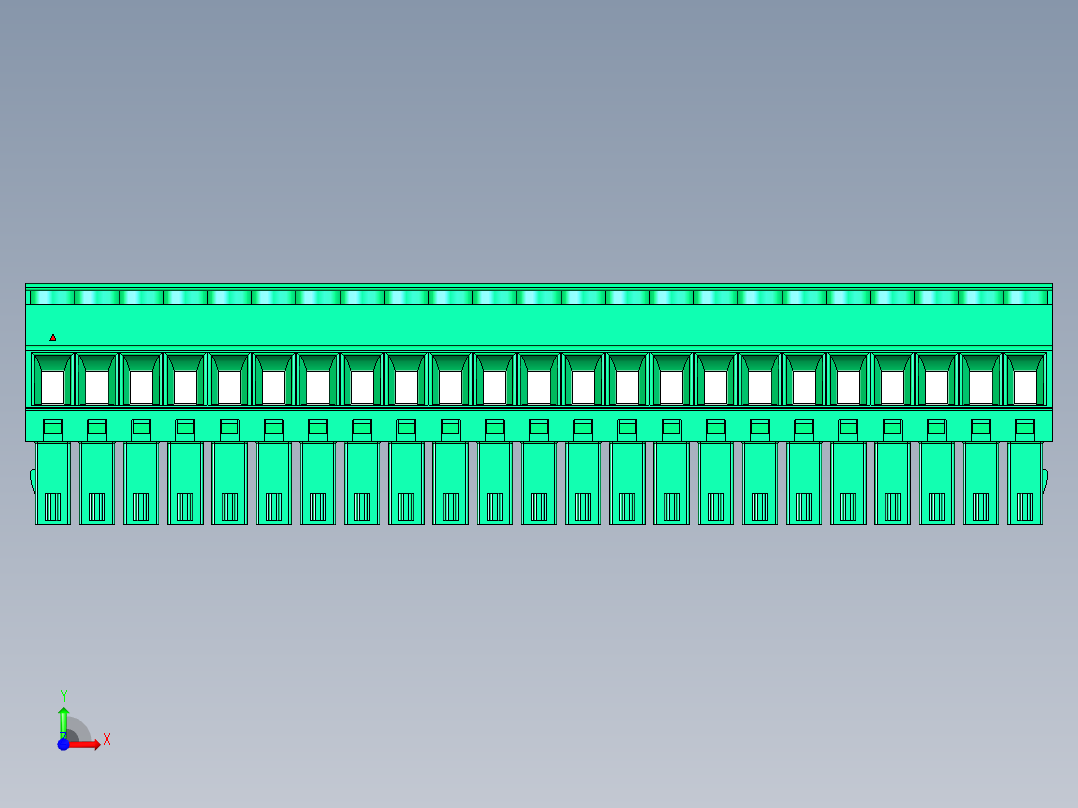 DEGSON 15EDG 系列 3.5mm 插拔式接线端子 FullPack-15EDGKA-3.5-23P-14-00AH前视图