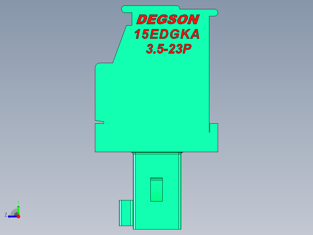 DEGSON 15EDG 系列 3.5mm 插拔式接线端子 FullPack-15EDGKA-3.5-23P-14-00AH右视图