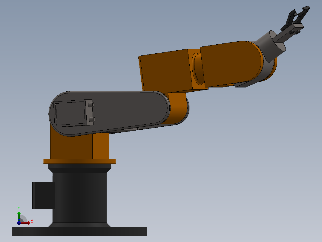 ROB-OP机械臂模型图前视图
