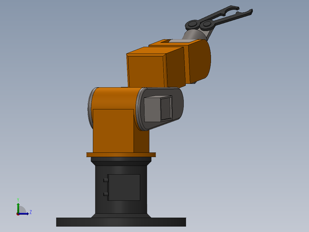 ROB-OP机械臂模型图左视图