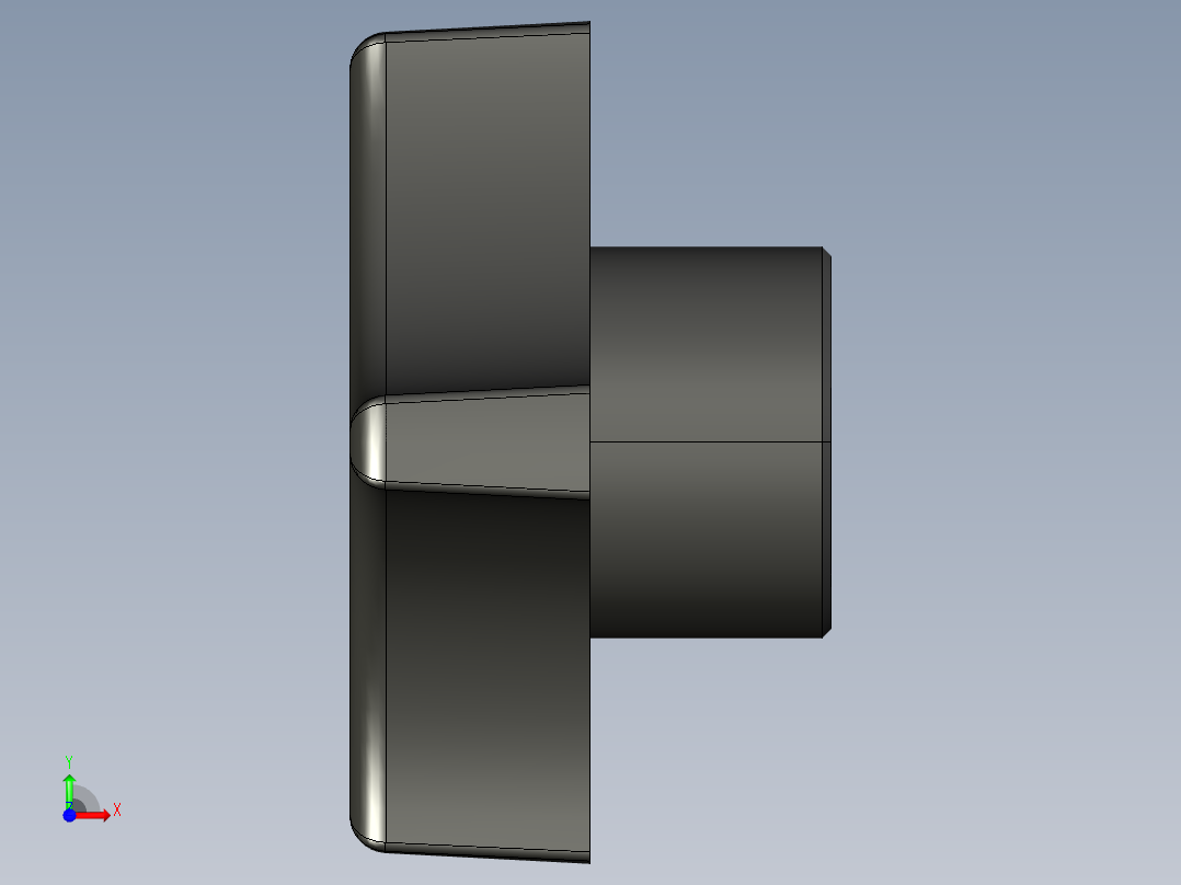 塑料旋钮-Plastic Hand Knob 285-301.STEP前视图