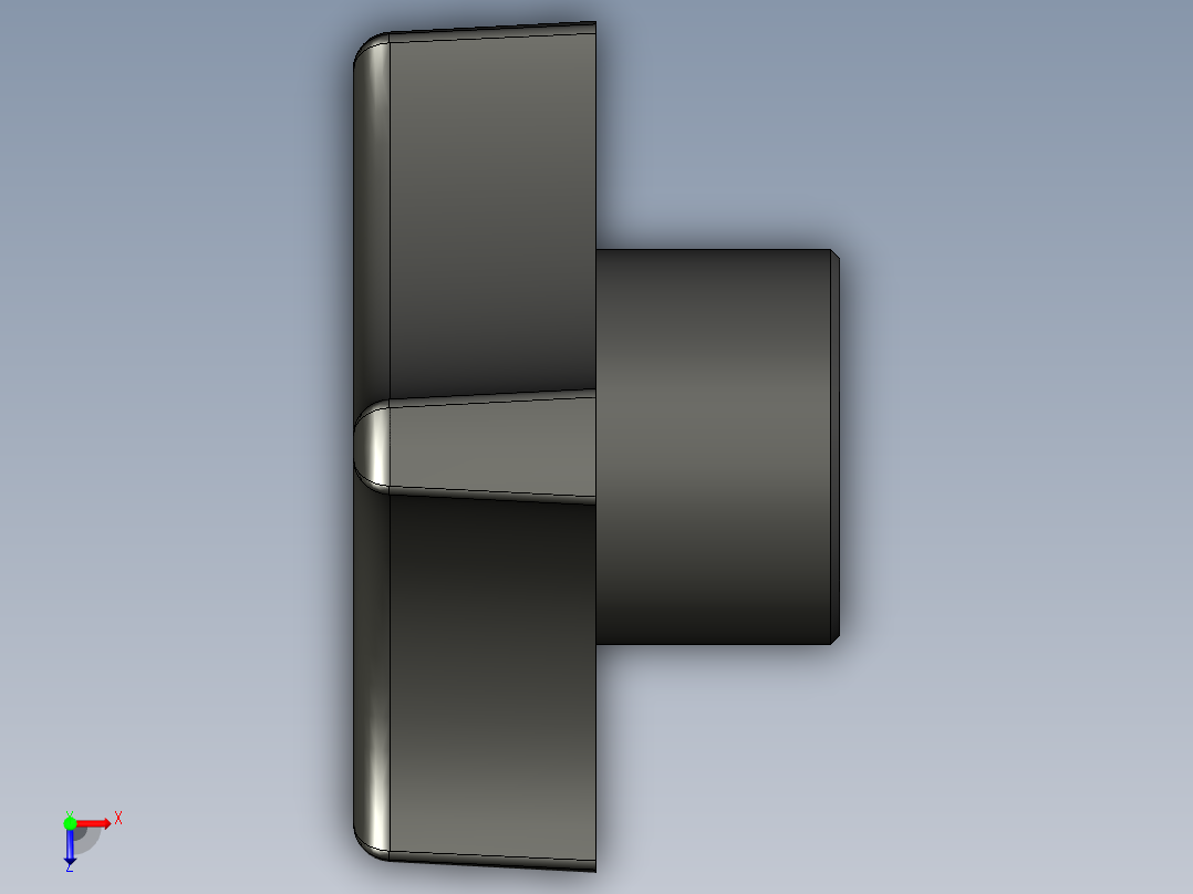 塑料旋钮-Plastic Hand Knob 285-301.STEP俯视图