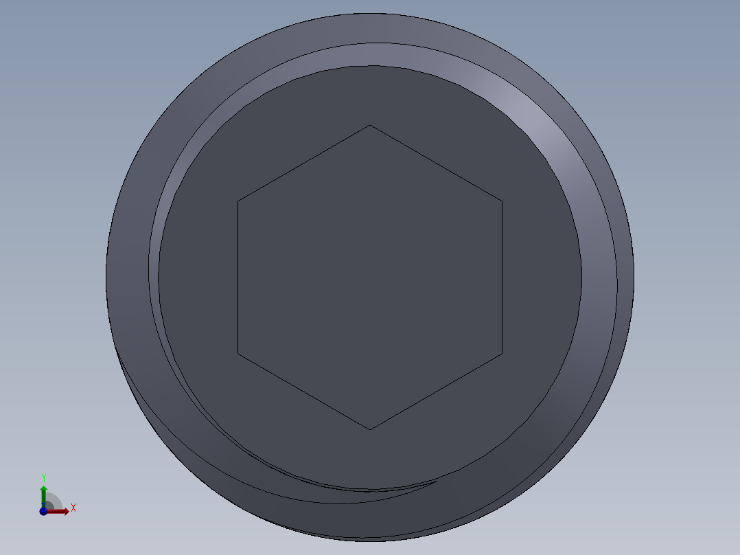 UNC 平头紧定螺钉-UNC SET SCREW 0.500 x0.500.SLDPRT前视图