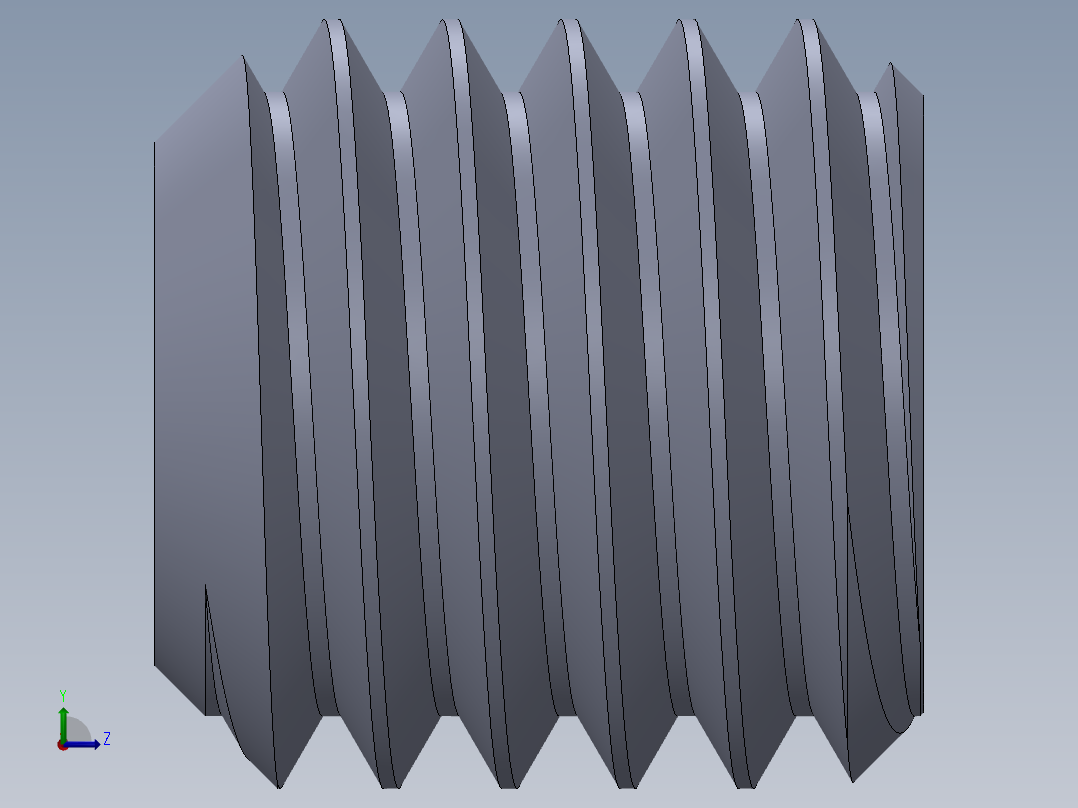 UNC 平头紧定螺钉-UNC SET SCREW 0.500 x0.500.SLDPRT左视图