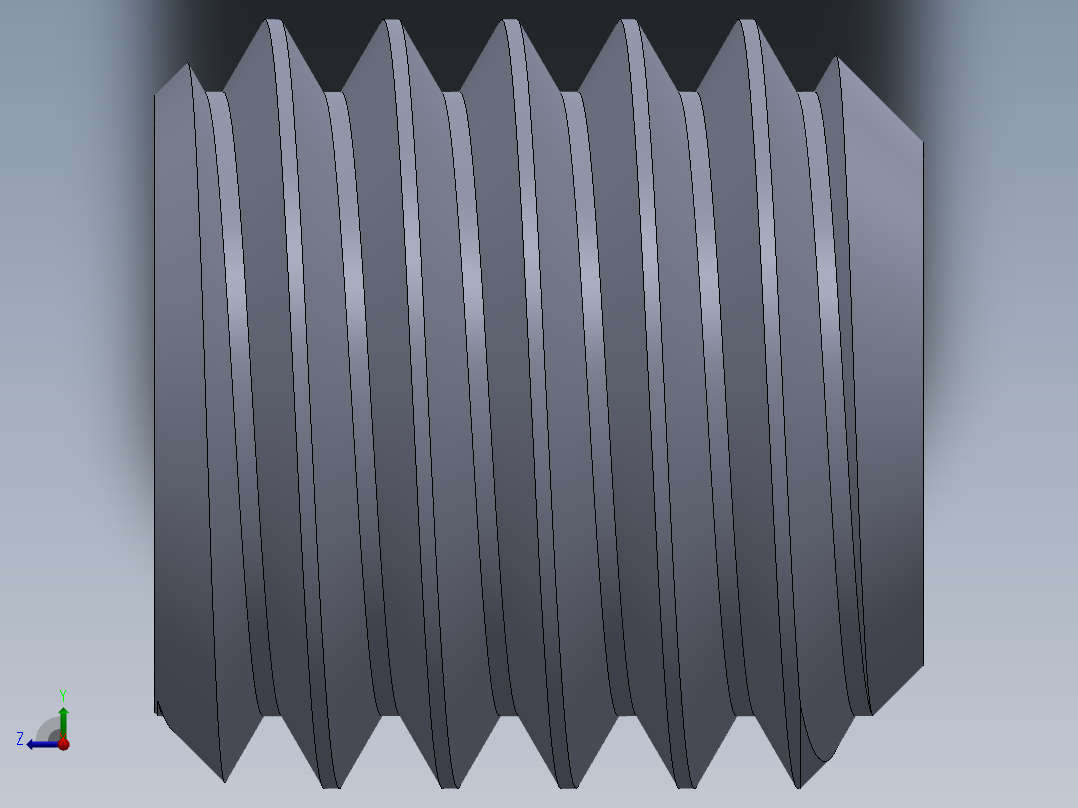 UNC 平头紧定螺钉-UNC SET SCREW 0.500 x0.500.SLDPRT右视图