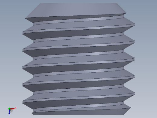 UNC 平头紧定螺钉-UNC SET SCREW 0.500 x0.500.SLDPRT俯视缩略图