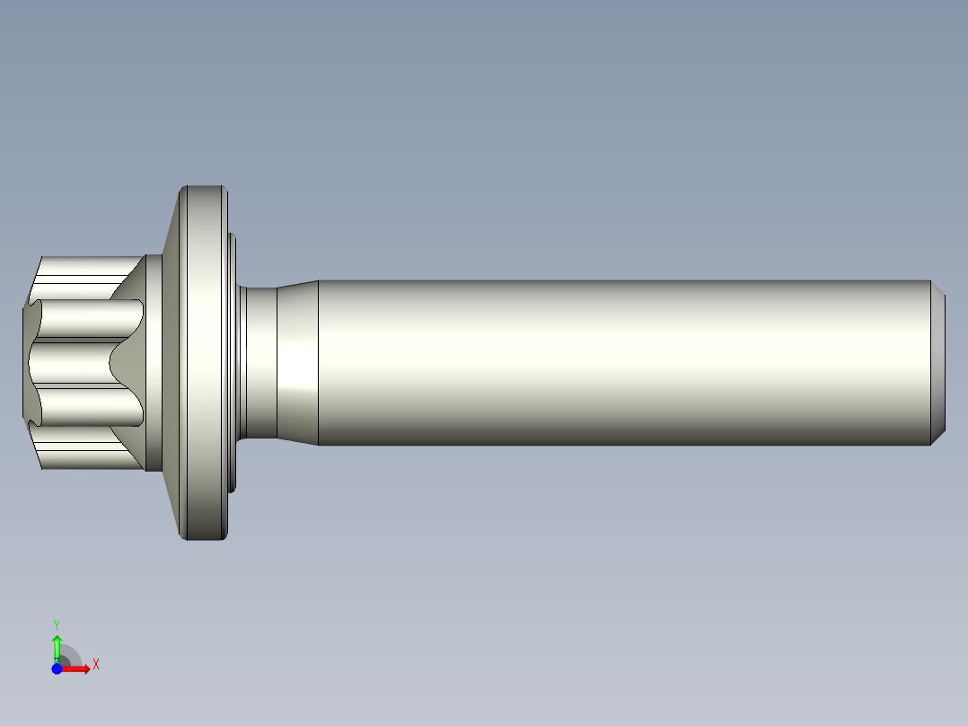 六角螺钉-Hexalobular_screw-M14-60-53-18-30-18.stp前视图