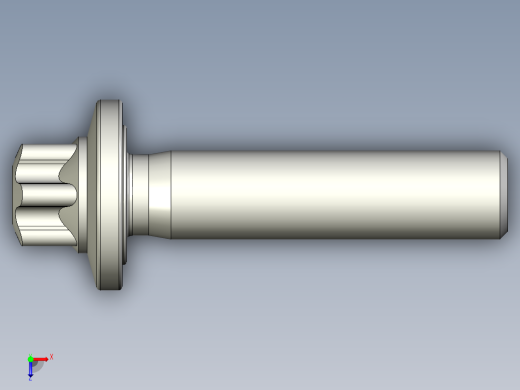 六角螺钉-Hexalobular_screw-M14-60-53-18-30-18.stp俯视缩略图