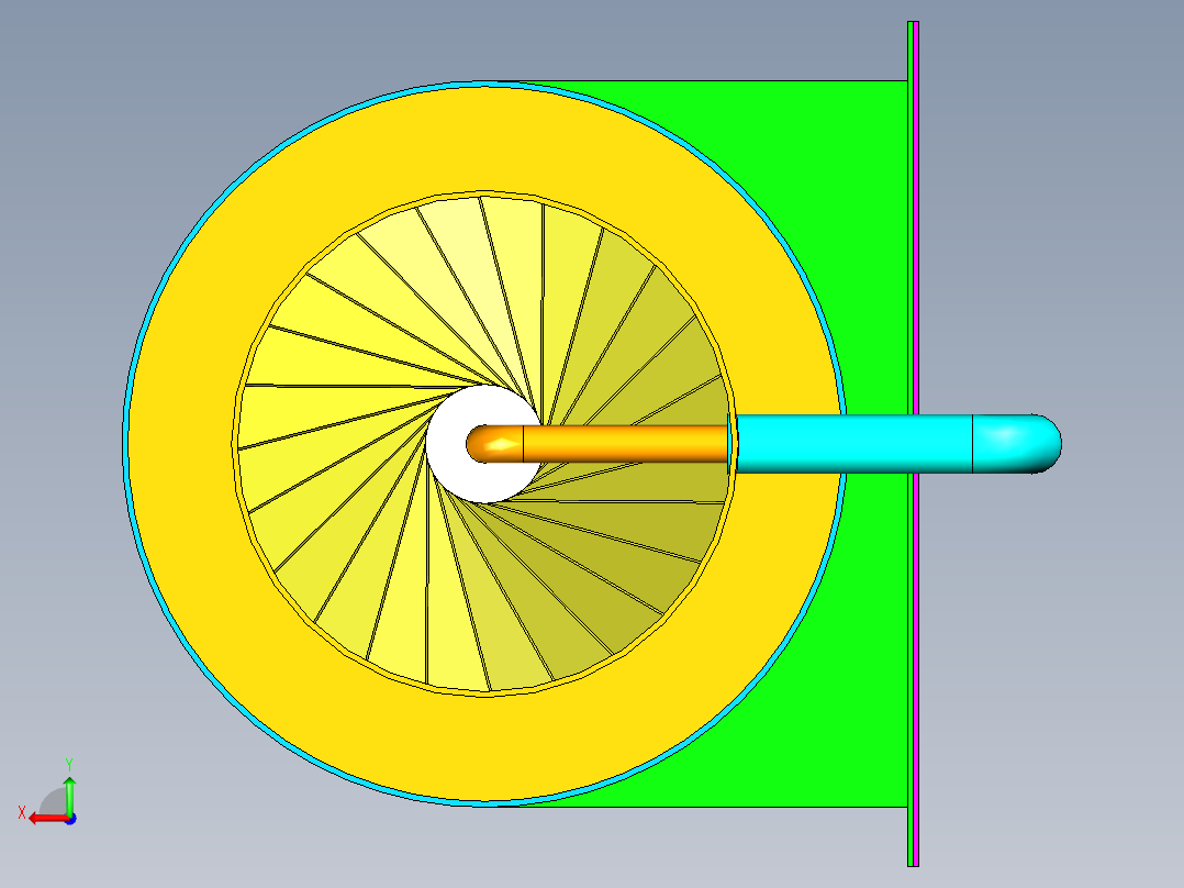 旋流除雾装置后视图