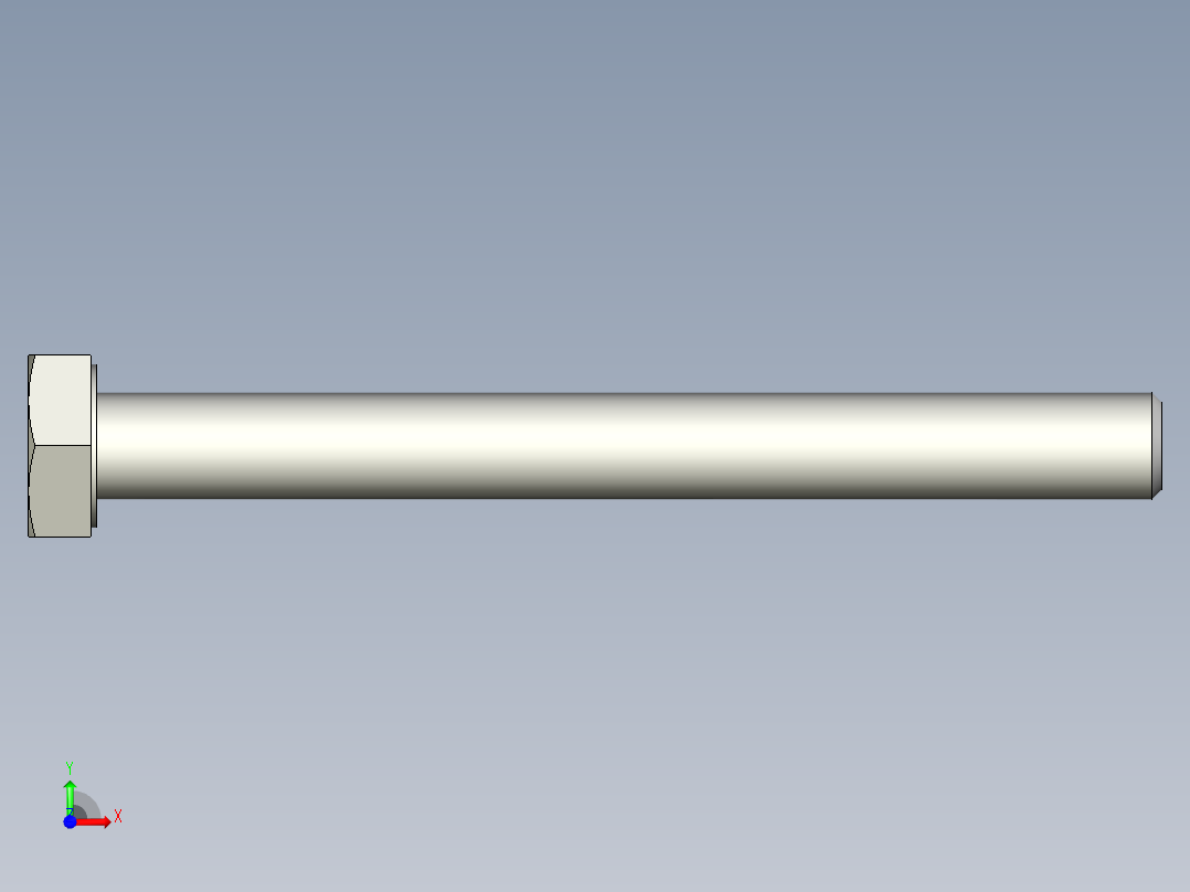 螺栓DIN 931 -大集合（第一部分-M3-M12）前视图